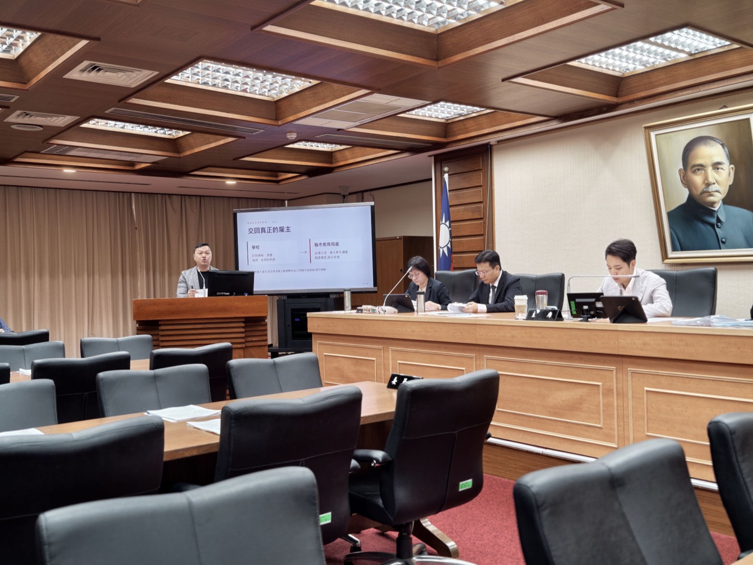 立法院教育及文化委員會「校事會議」相關辦法公聽會現場
